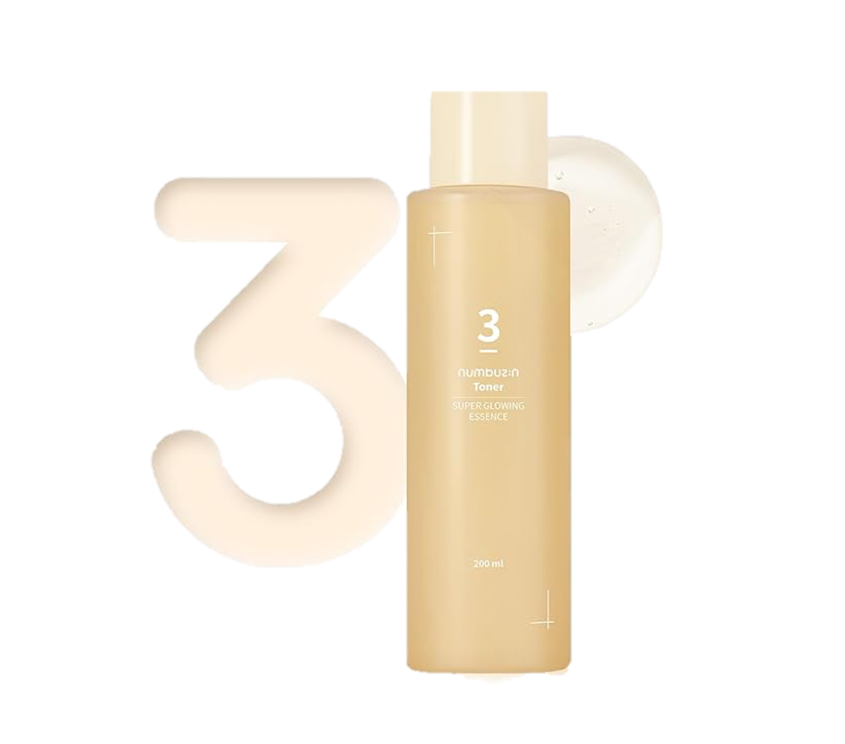 numbuzin No.3 Super Glowing Essence Toner | Fermented Ingredients, Niacinamide, Galactomyces, glowy skin radiance, Korean Skin Care for Face | 6.76 Fl Oz - Rush Glam