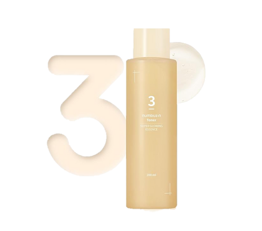 numbuzin No.3 Super Glowing Essence Toner | Fermented Ingredients, Niacinamide, Galactomyces, glowy skin radiance, Korean Skin Care for Face | 6.76 Fl Oz - Rush Glam