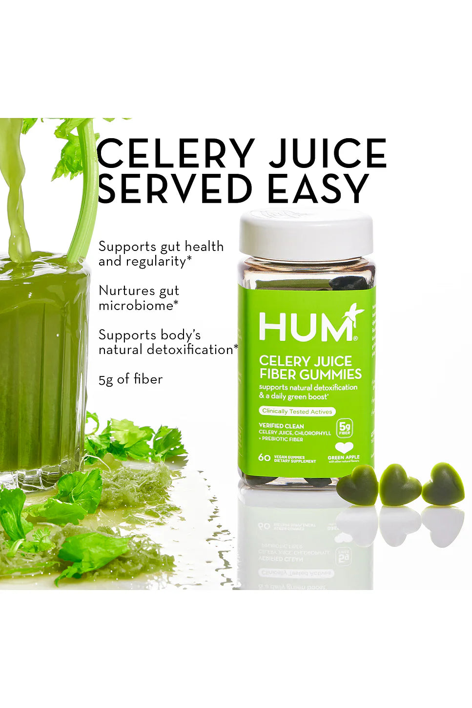 HUM Nutrition Celery Juice Fiber Gummies