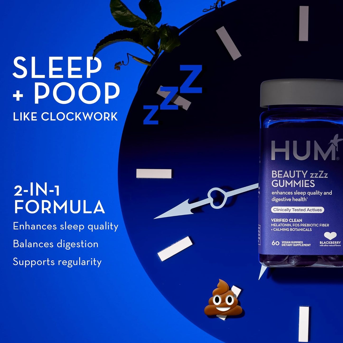 HUM Nutrition Beauty zzZz™ Sleep & Digestive Regularity Gummies