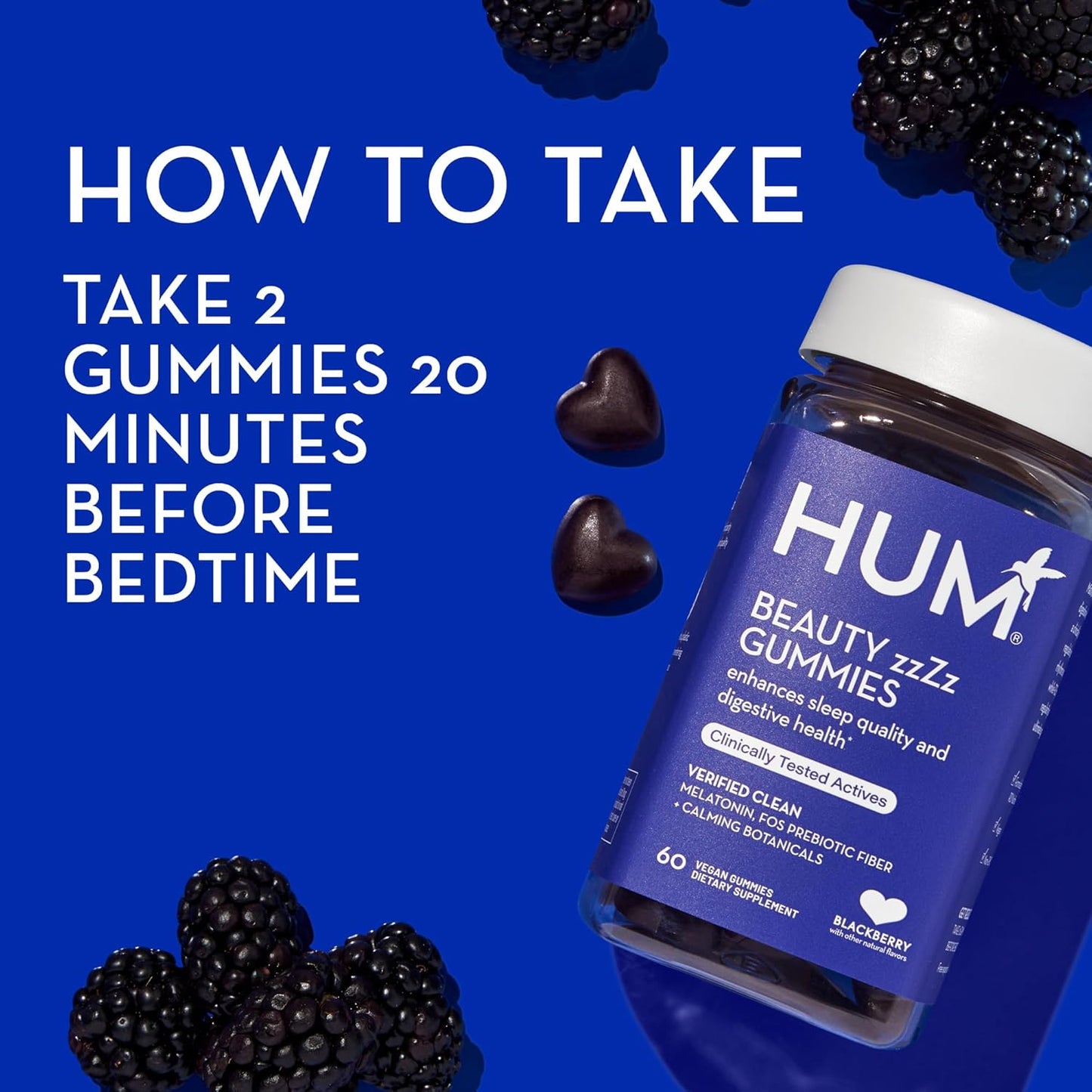 HUM Nutrition Beauty zzZz™ Sleep & Digestive Regularity Gummies